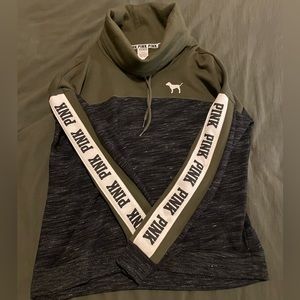 Pink Victoria Secret green pullover